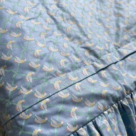 Set 2 Handmade Handmade Quilted Ruffled Throw Pillow Shames u Ducks Cottagecore - Picture 4 of 5